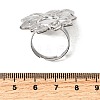 Adjustable 304 Stainless Steel Open Cuff Ring Components STAS-P403-01G-P-3