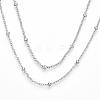 Long-Lasting Plated Brass Cable Chain Necklaces NJEW-K112-09P-NF-2