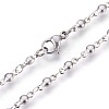 304 Stainless Steel Link Chain Bracelets BJEW-P239-17-3