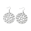 12 Constellations & Moon Phase & Star 304 Stainless Steel Dangle Earrings for Women EJEW-P222-01P-1
