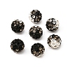 Two-Tone Color Handmade Polymer Clay Disco Ball Beads RB-R041-07-1