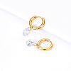 Fashionable Brass Rhinestone Hoop Earrings XN7897-2