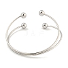 Non-Tarnish 304 Stainless Steel Wrap Cuff Bangle for Women BJEW-P331-17P-3