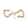 Twist Heart 201 Stainless Steel Half Hoop Earrings for Women EJEW-G385-29G-2
