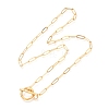 Unisex PVD Vacuum Plating 304 Stainless Steel Paperclip Chain Necklaces X-NJEW-H215-04G-1