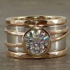 Zinc Alloy with Clear Cubic Zirconia Finger Rings for Men FS-WGA03B7-04-1