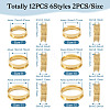  12Pcs 6 Size 201 Stainless Steel Grooved Finger Ring Settings RJEW-TA0001-05G-11