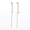 (Jewelry Parties Factory Sale)304 Stainless Steel Dangle Stud Earrings EJEW-F204-19-3