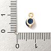 Flat Round Brass Micro Pave Cubic Zirconia Charms KK-Z072-02KCG-03-3