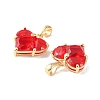 Brass Micro Pave Cubic Zirconia Charms X-KK-L208-03G-01-3