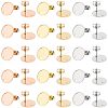PVD Vacuum Plating 304 Stainless Steel Stud Earring Findings STAS-UN0002-42-1