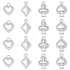 16Pcs 4 Styles Playing Card Theme Charm FIND-FS0003-82-1