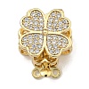 Brass Micro Pave Cubic Zirconia Box Clasps KK-U037-23G-03-1