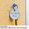 Aluminum & Paper Hanging Price Tags with Rings DIY-SP0007-89B-6