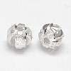 Fancy Cut Textured 925 Sterling Silver Round Beads STER-F012-06C-1