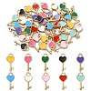 40Pcs 10 Colors Alloy Enamel Pendants FIND-YW0012-43-1