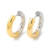 Two Tone Stainless Steel Huggie Hoop Earrings EJEW-P228-03A-1-1