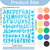 CRASPIRE 12 Sheets 12 Colors PVC Self-adhesive Label Stickers DIY-CP0008-51-2
