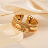Iron Multi-strand Snake Chain Cuff Bangles for Women BJEW-P390-01C-G-1