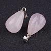 Natural Rose Quartz Pendants G-K187-04L-2