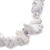 Synthetic White Howlite Chip Beaded Stretch Bracelets for Women Men BJEW-JB10652-05-4