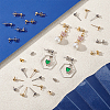 304 Stainless Steel Ball Stud Earring Findings STAS-PH0007-04-4