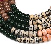 Natural Red Netstone & Dyed White Jade & Dalmatian Jasper Beads Strands G-Z135-C04-5