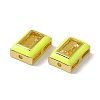 Rack Plating Brass Rectangle Beads KK-C007-14G-02-4