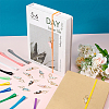 24Pcs 2 Styles Silicone Bands Bookmark & Alloy Cat Paper Clips Sets AJEW-DR00015-4