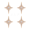 4Pcs Alloy Rhinestone Lapel Pins for Backpack Clothes JEWB-HY0001-64A-1