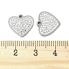 201 Stainless Steel Rhinestone Pendants STAS-V005-05P-02-3