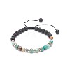 4Pcs 4 Style Natural Mixed Gemstone Braided Bead Bracelets Set BJEW-TA00188-3
