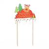 Paper Elk Christmas Reindeer/Stag Head Cake Insert Card Decoration DIY-H108-27-1