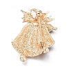 Golden Plated Alloy Brooches JEWB-L011-023G-2