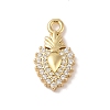 Rack Plating Brass Cubic Zirconia Pendants KK-S380-43G-1