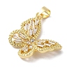 Rack Plating Brass & Cubic Zirconia Pendants KK-L216-014G-01-2