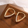 Brass Micro Pave Clear Cubic Zirconia Hoop Earrings PW-WG7FF00-03-1