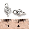 Brass Micro Pave Cubic Zirconia Charms KK-C051-06P-01-3