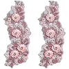 Polyester Embroidery Lace Cloth Patches AJEW-WH20070-069C-1