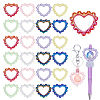 32Pcs 8 Colors Plastic Beads OACR-PH0004-67-1