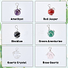 DICOSMETIC 6Pcs 6 Style Natural Gemstone Pendants G-DC0001-17-3