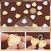 AHADERMAKER 20Pcs 2 Colors Valentine's Day Brass Locket Pendant KK-GA0001-58-3