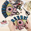 CHGCRAFT 2Pcs 2 Style Iron on/Sew on Sequin Cloth Patches PATC-CA0001-08-3