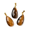 Natural Tiger Eye Pendants G-L614-D03-G04-1