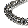 Transparent Electroplate Glass Beads Strands EGLA-S056-4mm-15-3