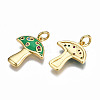 Autumn Theme Brass Micro Pave Cubic Zirconia Enamel Pendants ZIRC-Q200-023B-NF-2