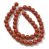 Grade A Natural Red Jasper Bead Strands G-P075-36-8mm-6