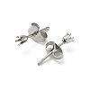 316 Surgical Stainless Steel Stud Earring Findings STAS-Z118-03P-06-2