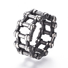 Steampunk Style 304 Stainless Steel Wide Band Rings RJEW-D073-01D-AS-2