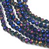Electroplate Transparent Glass Beads Strands EGLA-A034-T4mm-G10-2